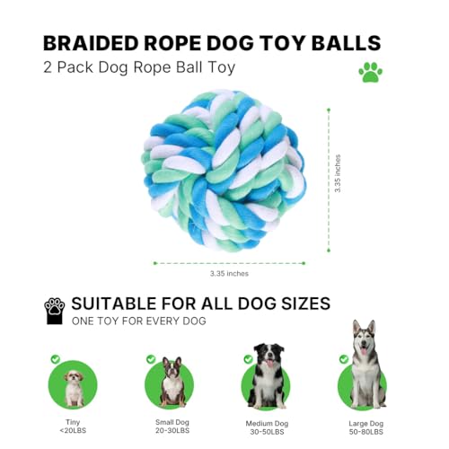 Dog Ball Braided Dog Rope Ball (Pastel Rope Ball)