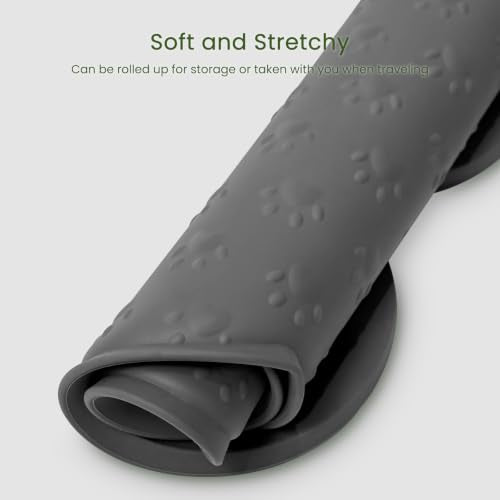 Dog Food Mat Anti (25.6" x 13"-2PCS / Grey)