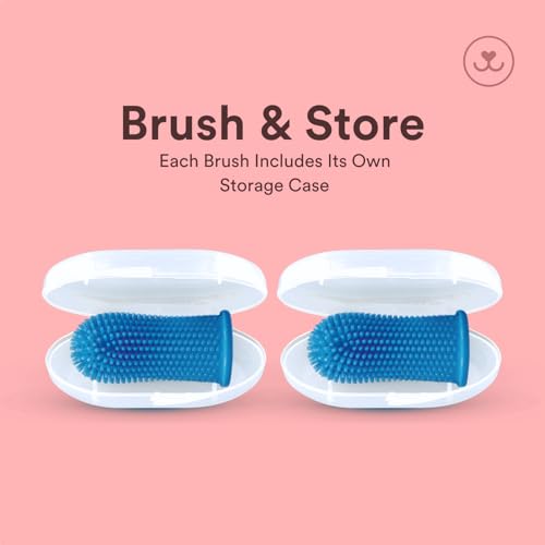 Large Dog Toothbrush (Large Navy Blue (2-pack))