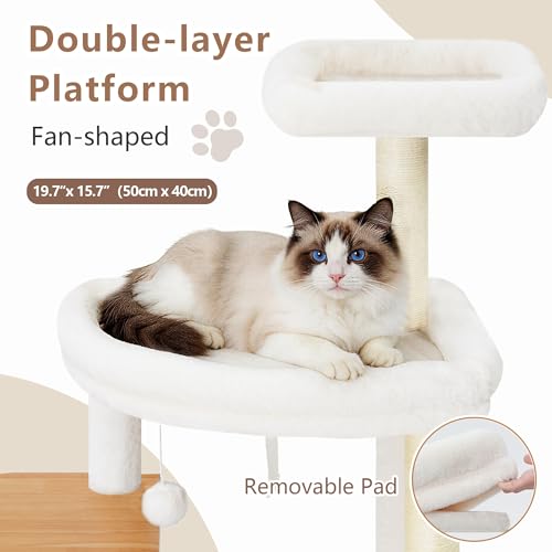 Modern Cat Tree Tower (70.9 inches / Walnut)
