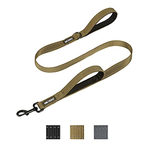 No Pull Dog Leash with Handle for Medium Large Dogs (Brown / 4FT)