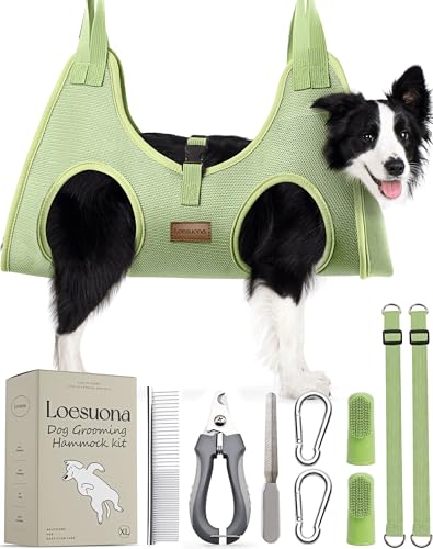 Dog Grooming Hammock (XL ( Legs Distance : 9.5-18.8" / Max W：80lb ))