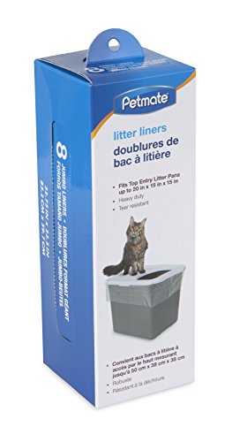 TOP ENTRY LITTER PAN LINERS Dark Grey 8 Count (8 Count (Pack of 1) / Dark Grey)