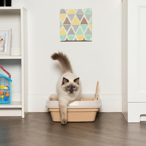 Large Cat Litter Box (Open Top / Beige)