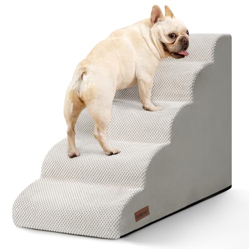Dog Stairs for High Beds (Light grey)