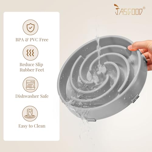 Slow Feeder Dog Bowl (Large / E-Light Grey)