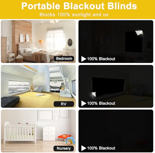 100% Blackout Curtains for Bedroom Blinds Shades (Black / 57"W x 118"L (Pack of 1))