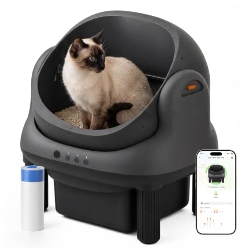 Open Top L1 Self Cleaning Litter Box (Dark Gray)