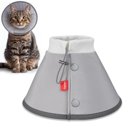 Soft Dog Cone for Small Dogs & Cats (Gray (Small Dogs Cone) / 2 (Neck:6.5"-8.5"))