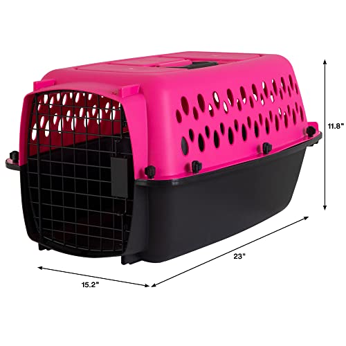Pet Porter Fashion Dog Kennel 23in (23.0"L x 15.2"W x 11.8"H / pink)