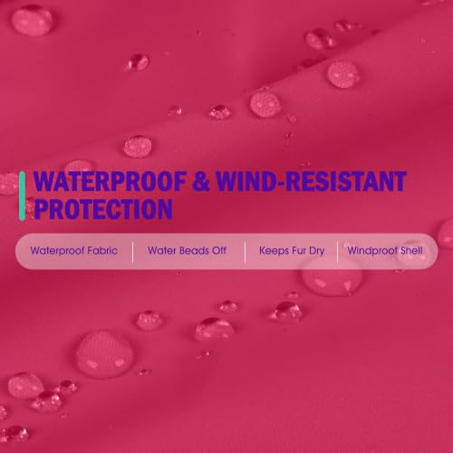 Dog Raincoat Waterproof Dog Rain Jacket with Hood (Pink / XX-Large)