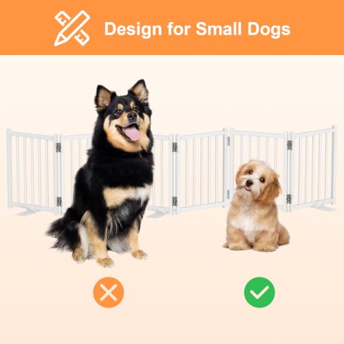 Short Dog Gate Indoor (White / 6 Panel-16''H, Up to 72’’ W)
