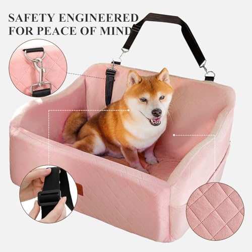 Dog Car Seat for Medium (Pink / Large)