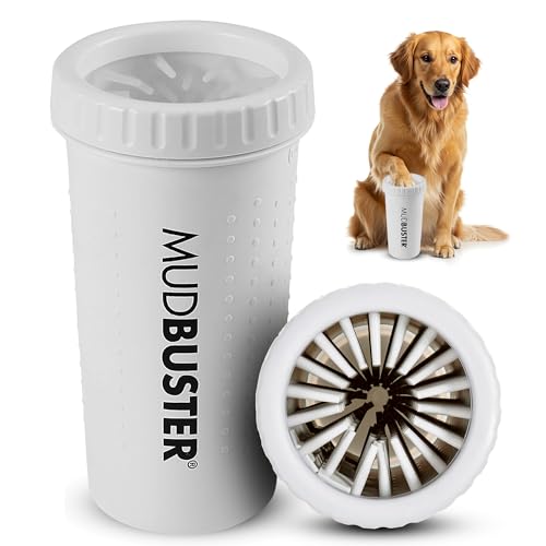 MudBuster Portable Paw Cleaner for Dogs (Bright White / Large)