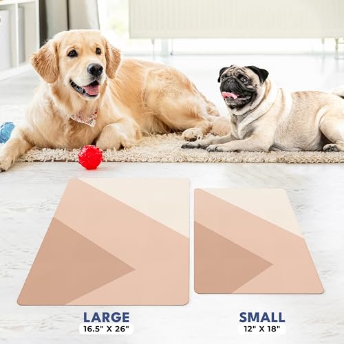 Large Dog Mat for Food and Water (16.5"L x 26"W / Birthday Suit)
