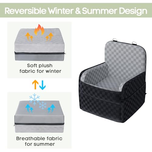 Waterproof Dog Booster Car Seat for Small Medium Dogs up to 26 lbs