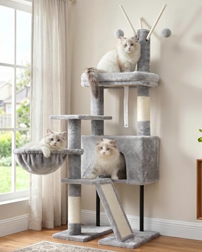Cat Tree Tower for Indoor Cats (47.24 inches / Light gray)
