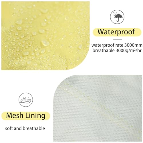 Dog Raincoat with High Collar (Yellow / 3X-Large(77-94lb))