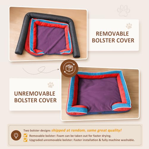 Orthopedic Dog Bed for Extra Large Dogs with Bolster (42.0"L x 30.0"W x 8.5"Th / San Francisco)