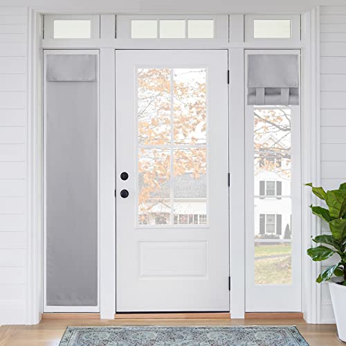 Sidelight Curtains for Front Door (Sliver Grey / 12"W x 69"L (Pack of 1))