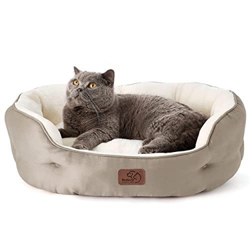 Small Dog Bed Washable (25"L x 21"W x 8"Th / Camel)