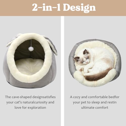 Cat Beds for Indoor Cats (Rabbite Gray / XL)