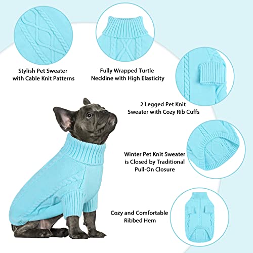 Dog Sweater for Small to Large Dogs (Large / Sky Blue)