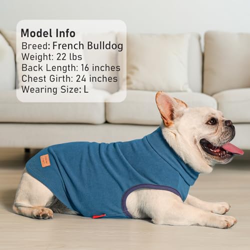 2Pack Dog Sweater for Medium Dogs Soft Pet Coats Fleece Sweatshirt (X-Large (19-27lbs) / 2# Stripe+Navyblue)