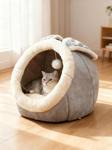 Cat Beds for Indoor Cats (Rabbite Gray / XL)