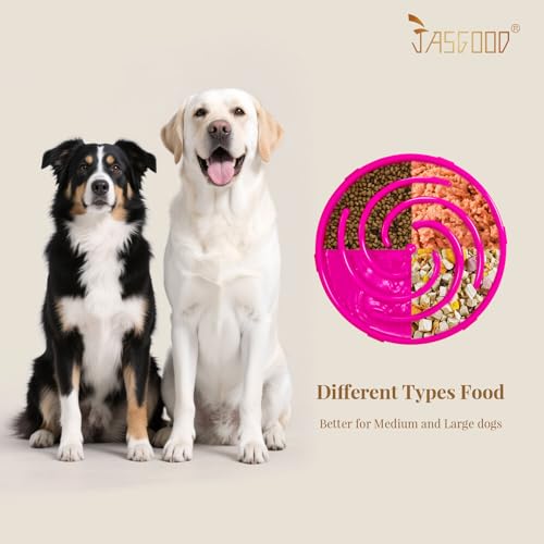 Slow Feeder Dog Bowl for Large Medium Dogs (Large / Hot pink)