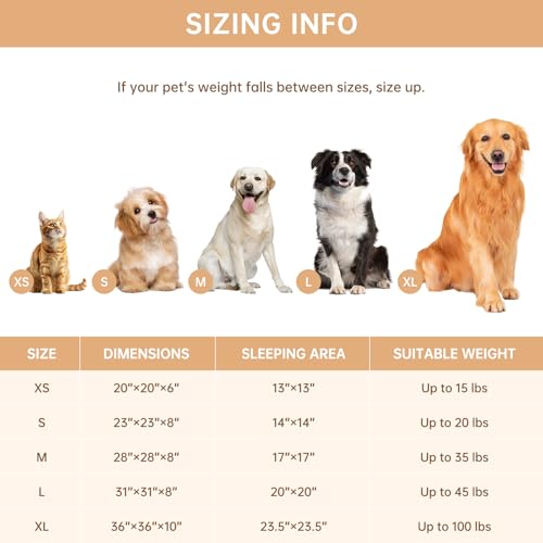Donut Dog Beds Medium Large Size Dog Washable Pet Bed (White / L(31*31*8))