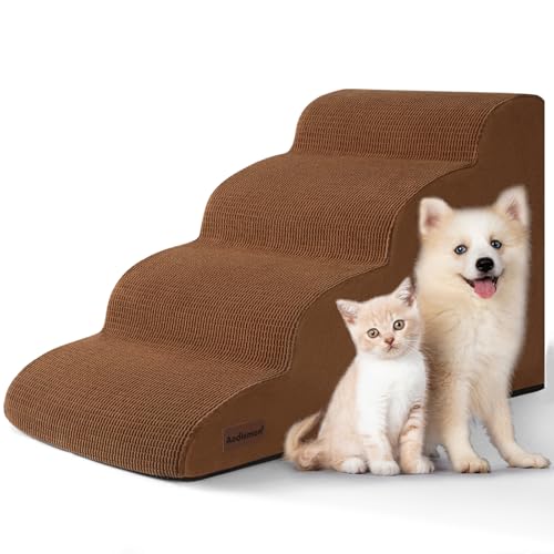 Dog Steps for Bed or Couch (Brown / Standard 4-Step 17.4"H)