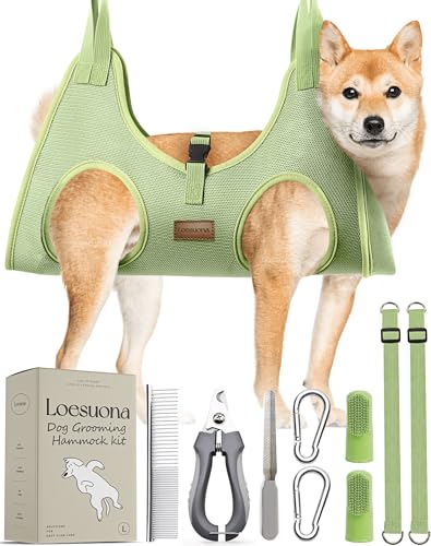 Dog Grooming Hammock (L ( Legs Distance : 8-16" / Max W：60lb ))