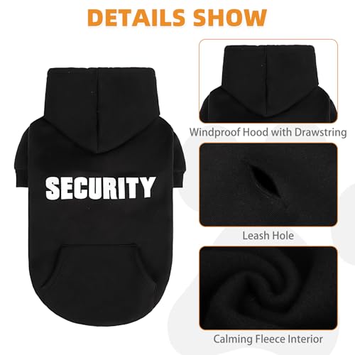 Security Dog Hoodie (Black（Security） / Medium)