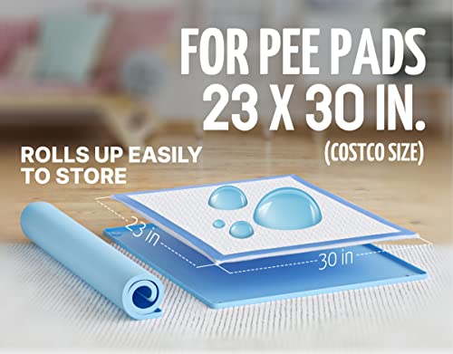 Dog Pee Pad Holder Tray Fits for 30” x 23” Pee Pads (30 x 23 Inches / Blue)
