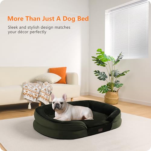 Orthopedic Waterproof Medium Dog Bed Sofa (Medium(28 x 21 x 5.5 inch) / Green)