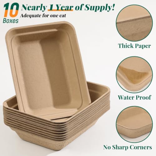 10 Pack Disposable Litter Box for Kitty Cats