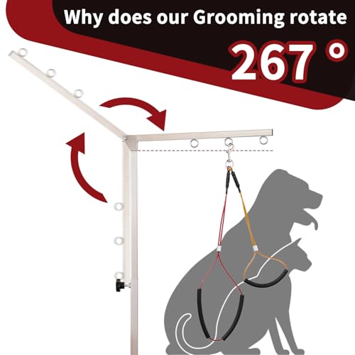 Dog Grooming Table Arm with Hammock (Stainless Steel)