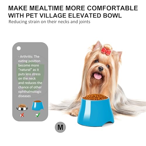 Dog Bowls Cone Friendly Non Slip Single Dog Bowl with Stainless Steel Inner (Medium(2 Cups) / Blue)