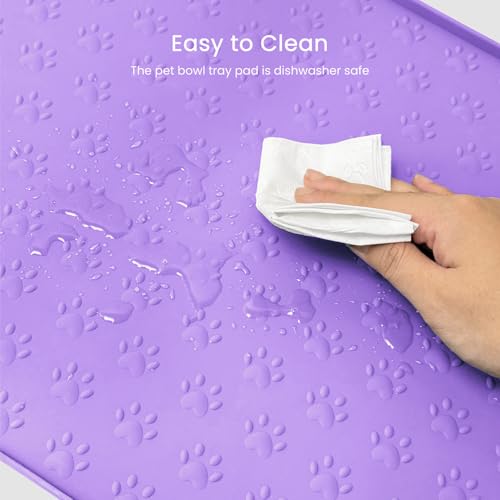 Dog Food Mat Anti (19.4" x 9.8" / Purple)