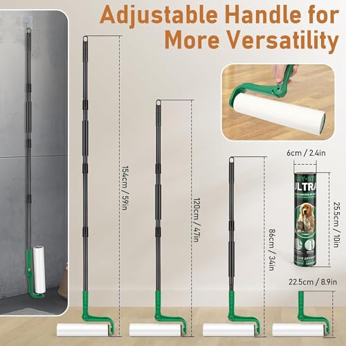 10" Large Lint Roller for Pet Hair (Green / 10 Inch)