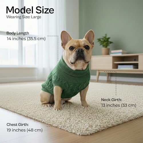 Unisex Dog Sweaters (XL / Cable Knit Green)