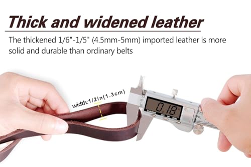 Leather Dog Leash (4ft x 1/2 inch / Brown)