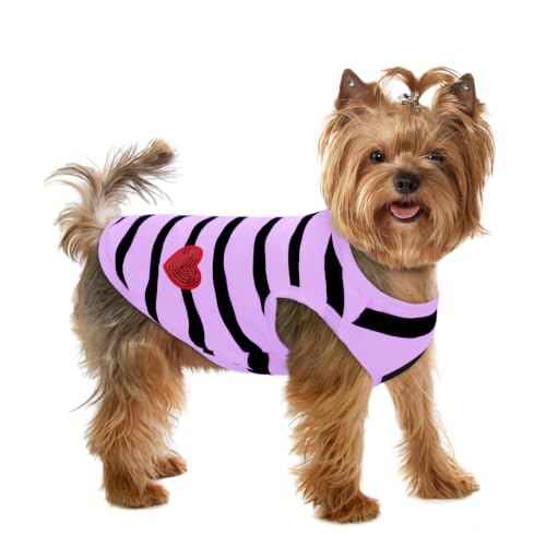 Dog Shirts for Small Dogs (Purple-Vest / Small)