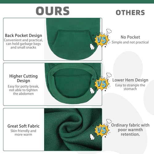 Dog Hoodie for Large Medium Small Dogs (Deep Green / Large)