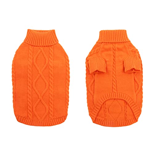 Dog Sweater for Small to Large Dogs (Large / Orange)
