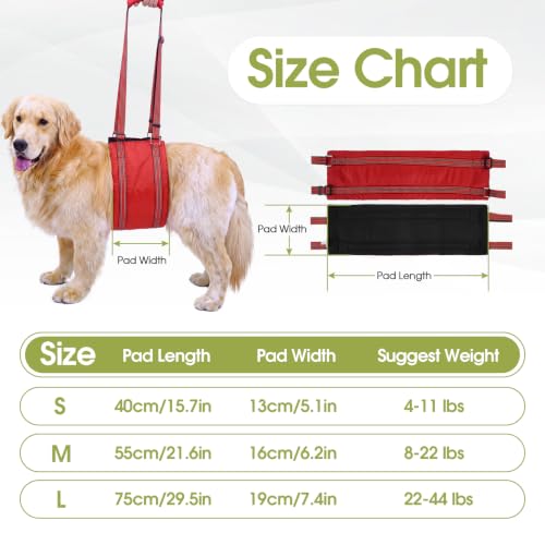 Adjustable Dog Lift Harness for Large Dogs (Fluorescent Green / L)