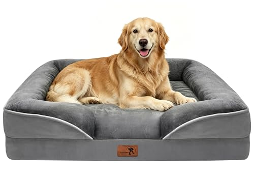 Orthopedic Dog Bed with Sides (42.0"L x 32.0"W x 6.5"Th / Grey)
