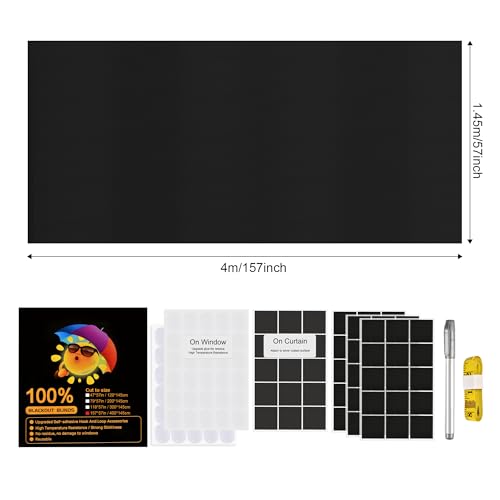 Blackout Window Cover (57"W x 157"H / Black)