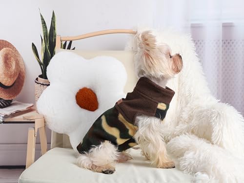 Dog Vest Sweater Pullover Sweatshirt Jacket for Small Dogs Coat for XXS XS S Dogs Boy Girls Chihuahua Teacup Yorkie pet Doggie Outfits Clothing Cat Apparel (Camouflage / X-Small (Chest 13in ))